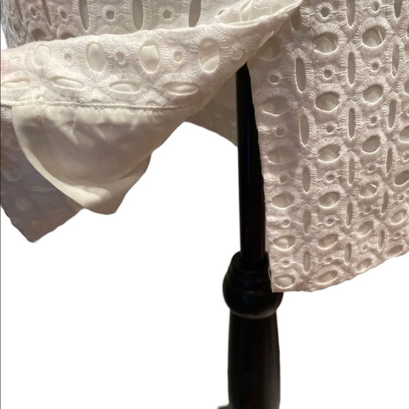 Banana Republic cotton white eyelet pencil fully lined pencil skirt size 8 - Picture 6 of 13